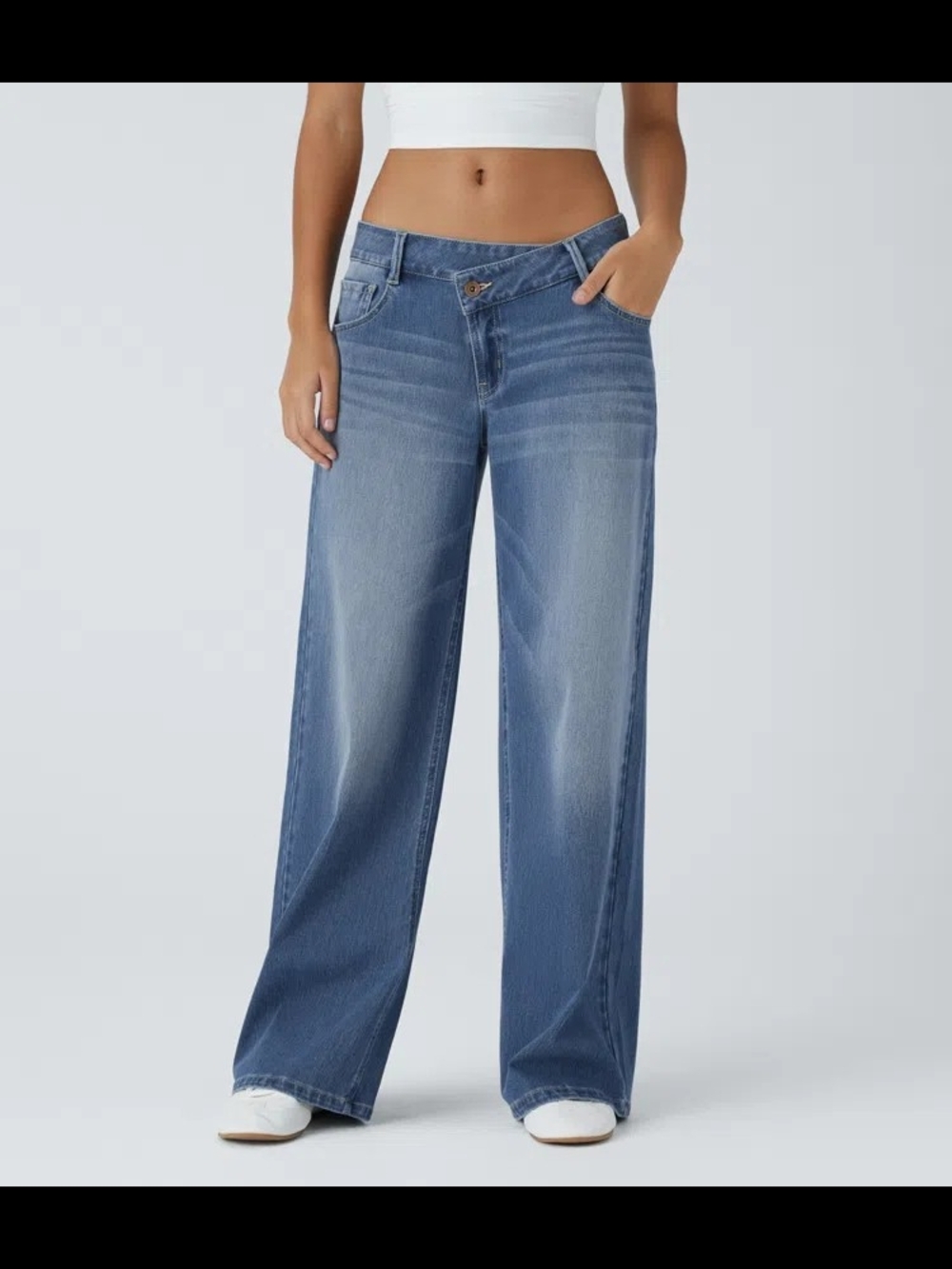 HALARA Light Blue Wide-Leg Jeans